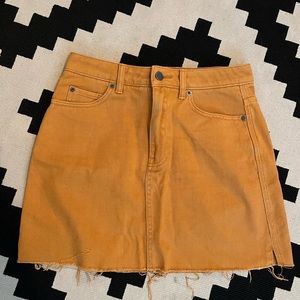 RVCA mustard denim skirt